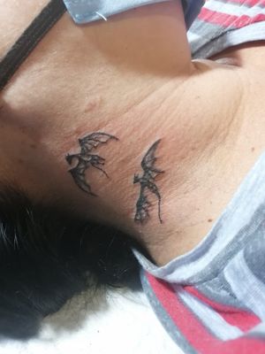 Micro dragons done by Sheri at Stigma Ink Tattoos 