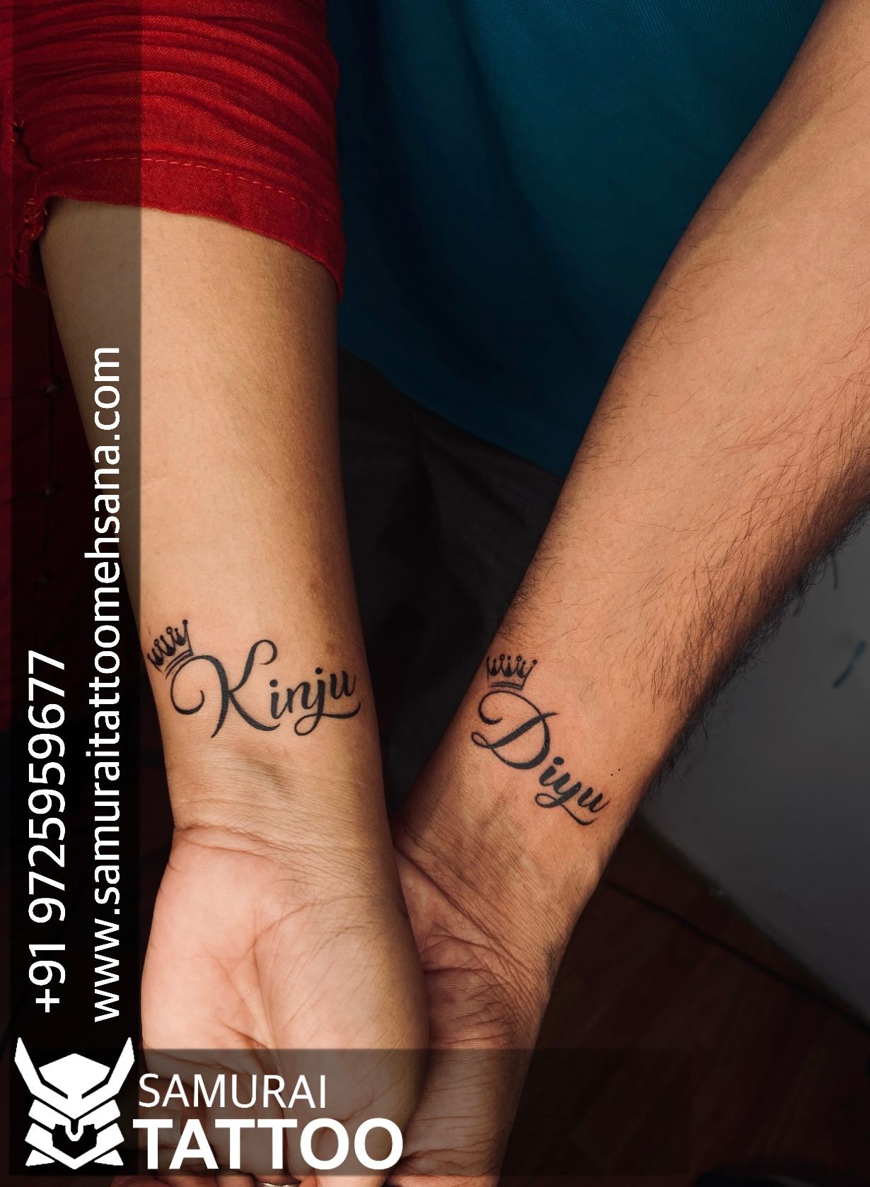 Tattoo uploaded by Vipul Chaudhary • Kinju name tattoo |kinju tattoo  |Couple tattoo |Tattoo for couple |Diyu name tattoo |Diyu tattoo • Tattoodo