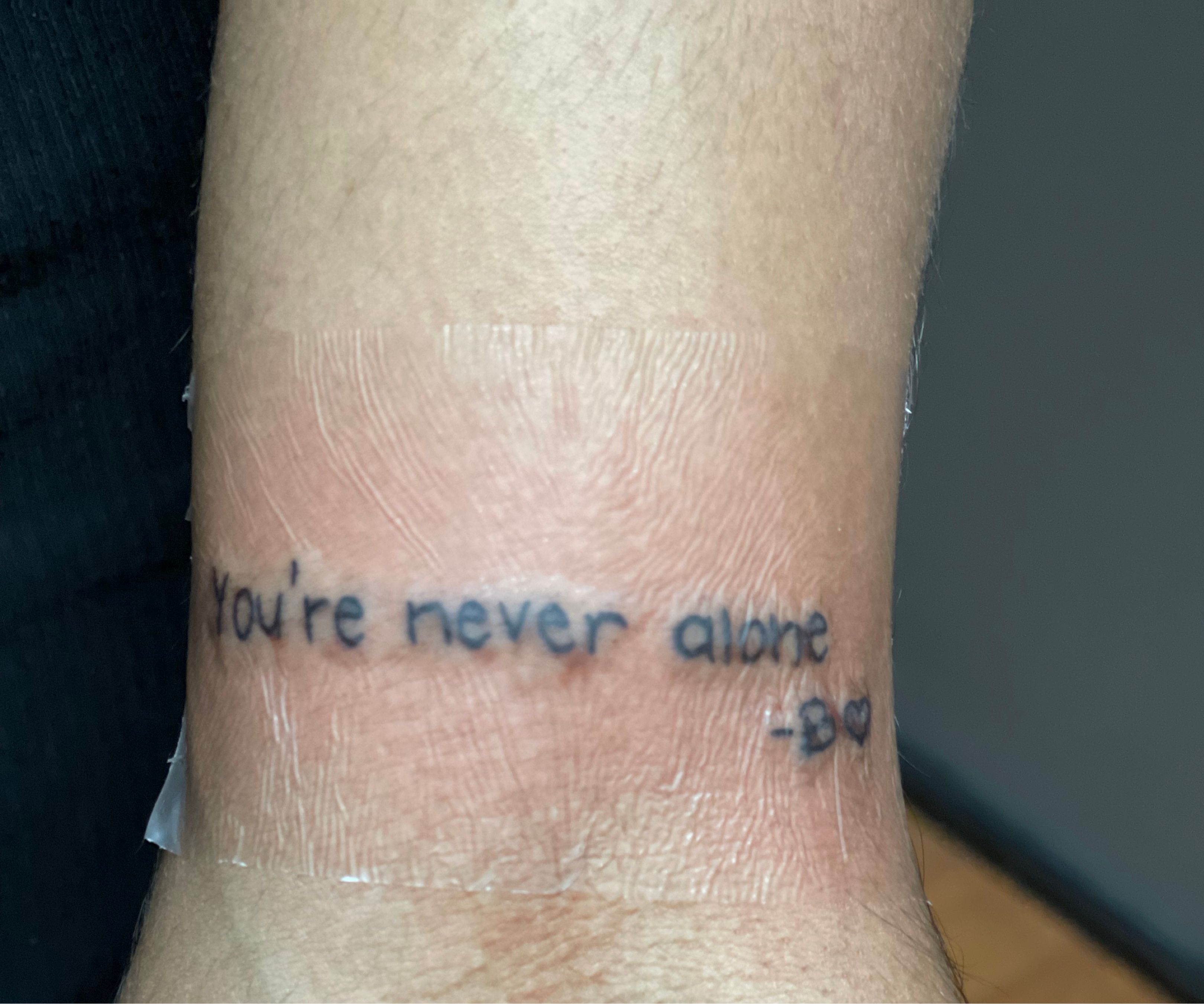 Royal Marines Liverpool FC tattoo reads Youll Never Walk after  amputation