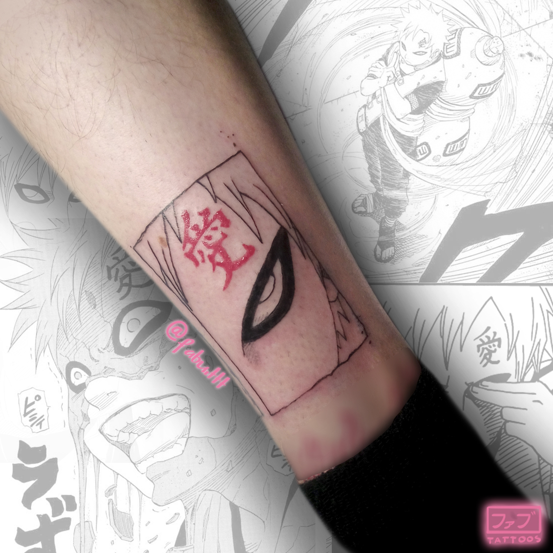 tatuagem kanji gaara