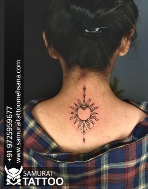 Sun tattoo |meaning full tattoo |tattoo for girls |Girls tattoo |Tattoo on back for girls 