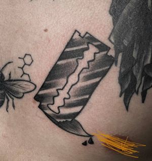 Blade done by @tavrov_tattoo (Gleb Tavrov)#traditional #blacktraditional