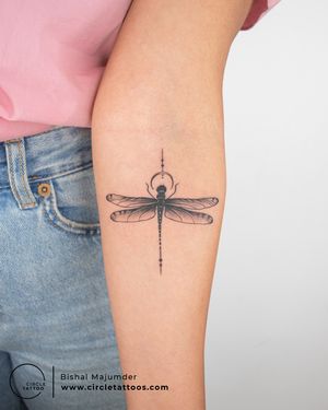 Dragonfly Tattoo done by Bishal Majumder at Circle Tattoo