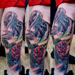 Star Wars Darth Maul and General Grievous start to a leg sleeve