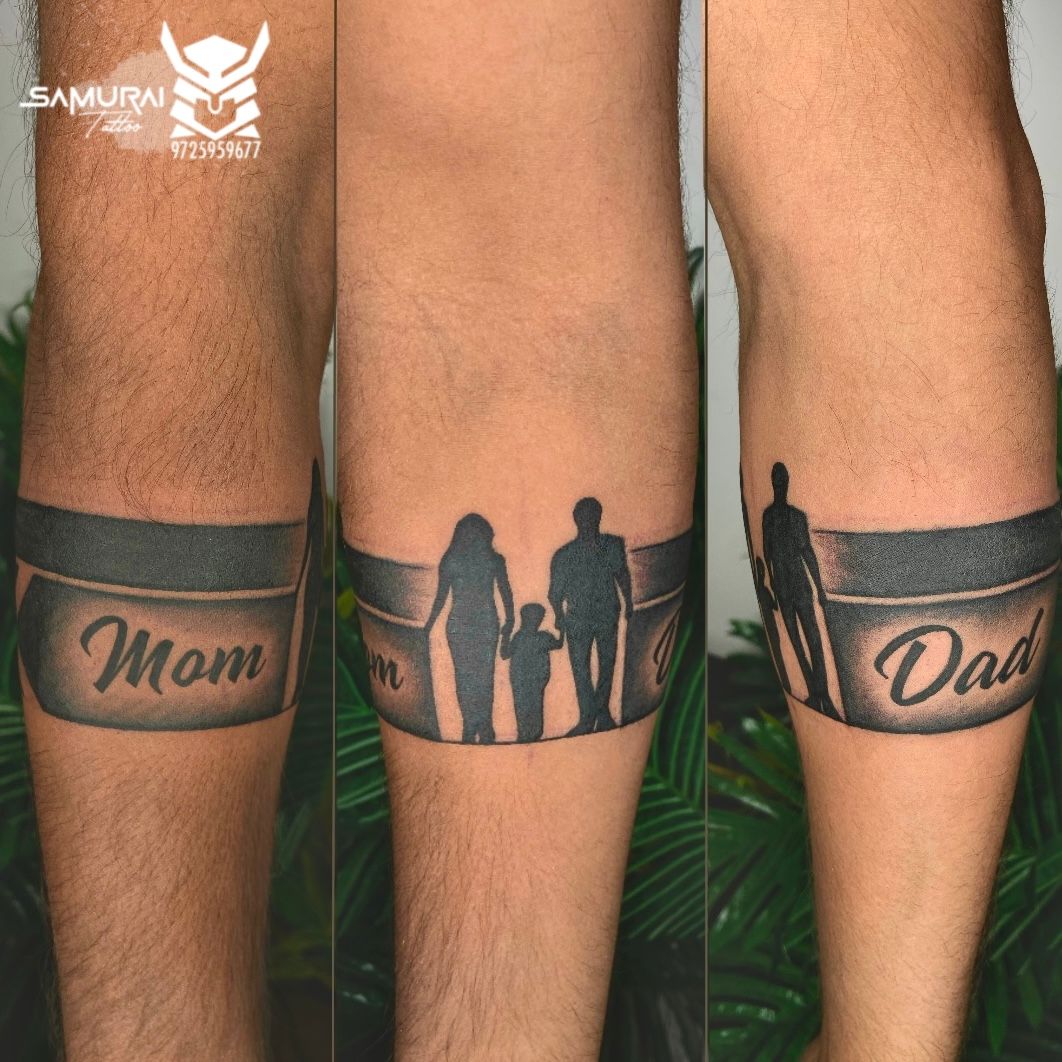 Mom Dad and Family with Hand Band Combo Tattoo Men and Women Temporary Body  Tattoo  Amazonin Beauty