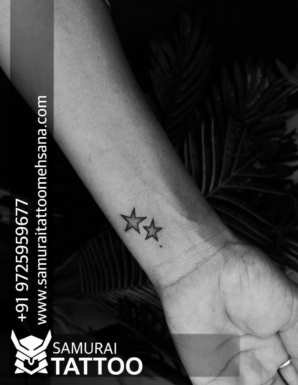 Premium Photo | A black and white image of a star tattoo design. generative  ai.