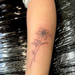 Fine Line Flower Tattoo  #fineline #finelinetattoo #thinlinetattoo #floraltattoo #claudiafedoroviciart 