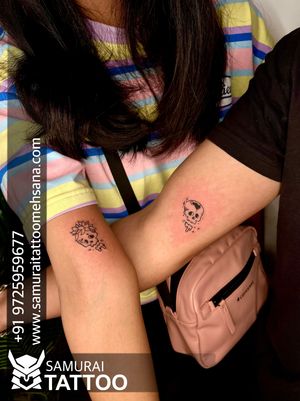 Couple tattoo design |small tattoo design |Scull tattoo |small couple tattoo |scull couple tattoo 