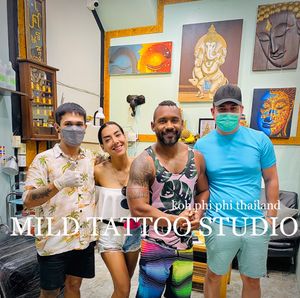 #sakyanttattoo #fivelinetattoo #tattooart #tattooartist #bambootattoothailand #traditional #tattooshop #at #mildtattoostudio #mildtattoophiphi #tattoophiphi #phiphiisland #thailand #tattoodo #tattooink #tattoo #phiphi #kohphiphi #thaibambooartis #phiphitattoo #thailandtattoo #thaitattoo #bambootattoophiphi https://instagram.com/mildtattoophiphi https://instagram.com/mild_tattoo_studio https://facebook.com/mildtattoophiphibambootattoo/ MILD TATTOO STUDIO my shop has one branch on Phi Phi Island. Situated , Located near the World Med hospital and Khun va restaurant