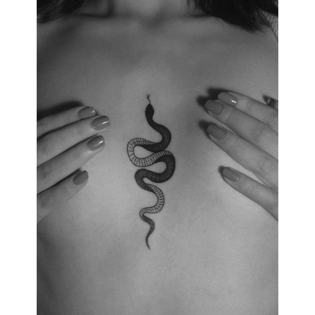Black Temporary Tattoo Snake Serpent Feather Arm - Temu