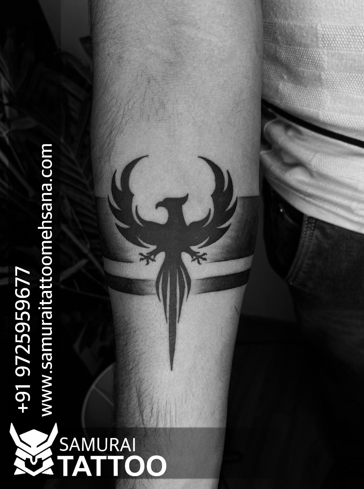 Phoenix armband tattoo by  Skin Machine Tattoo Studio  Facebook