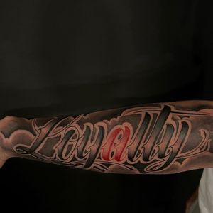 Loyalty. Custom quarter sleeve! Looking to do more big lettering pieces