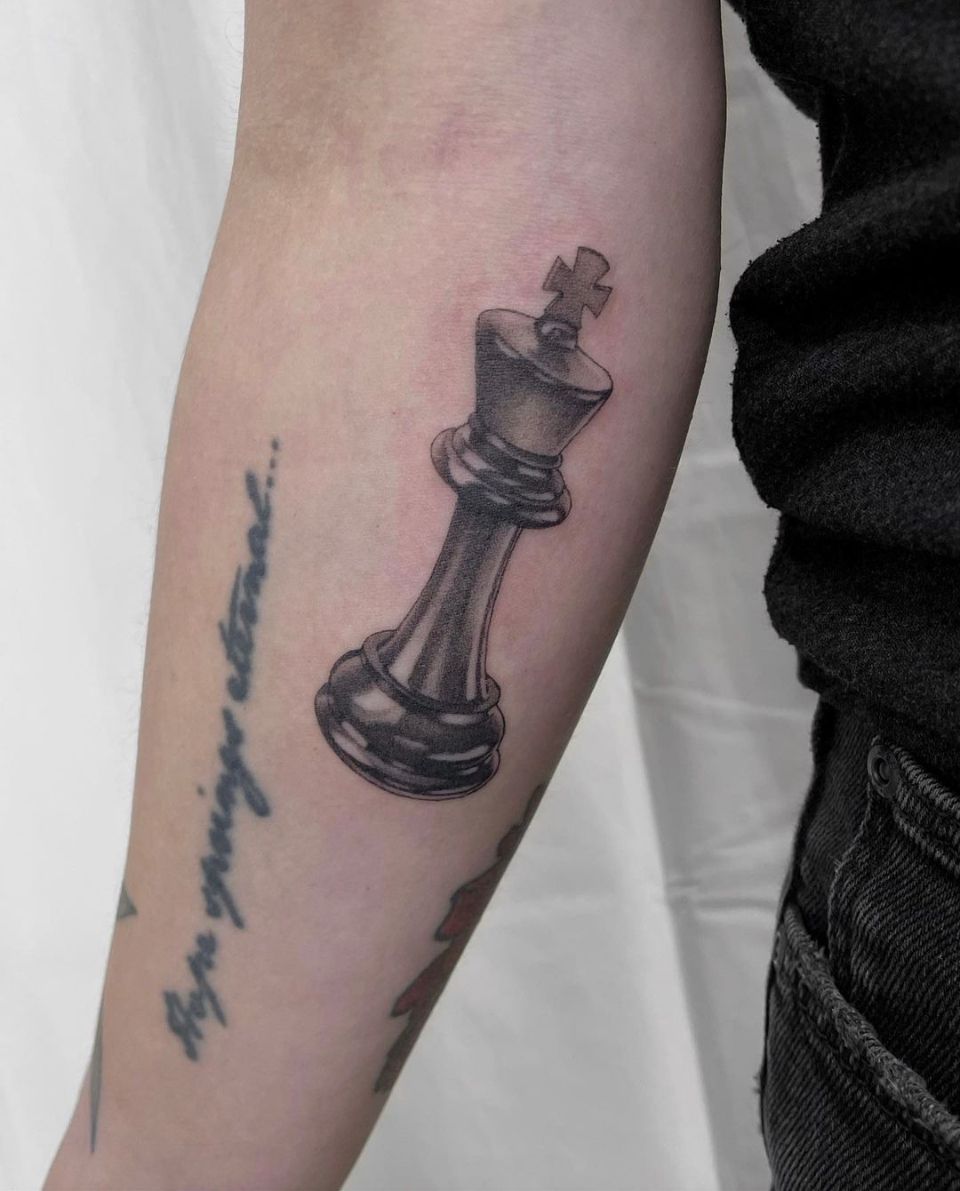 Natasha Vazquez Tattoos - Bishop piece from chess board . Like if you play  chess! legacy blue tattoo studios 39318 US HWY 19 N Tarpon Springs FL,  34689 #chep1artz #natashavazqueztattoo #tattoo # | Facebook
