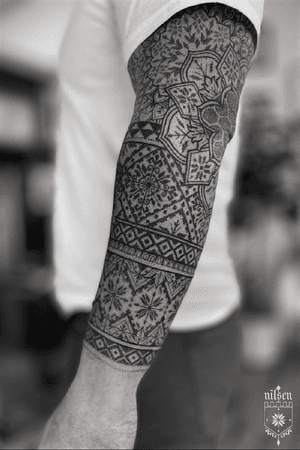 Ornamental geometric ornate pattern tattoo | www.kirknilsen.com