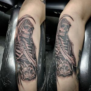 Grim reaper . Tattoo by tattoobyanthony at The Tattoo Shop in twin falls Idaho 