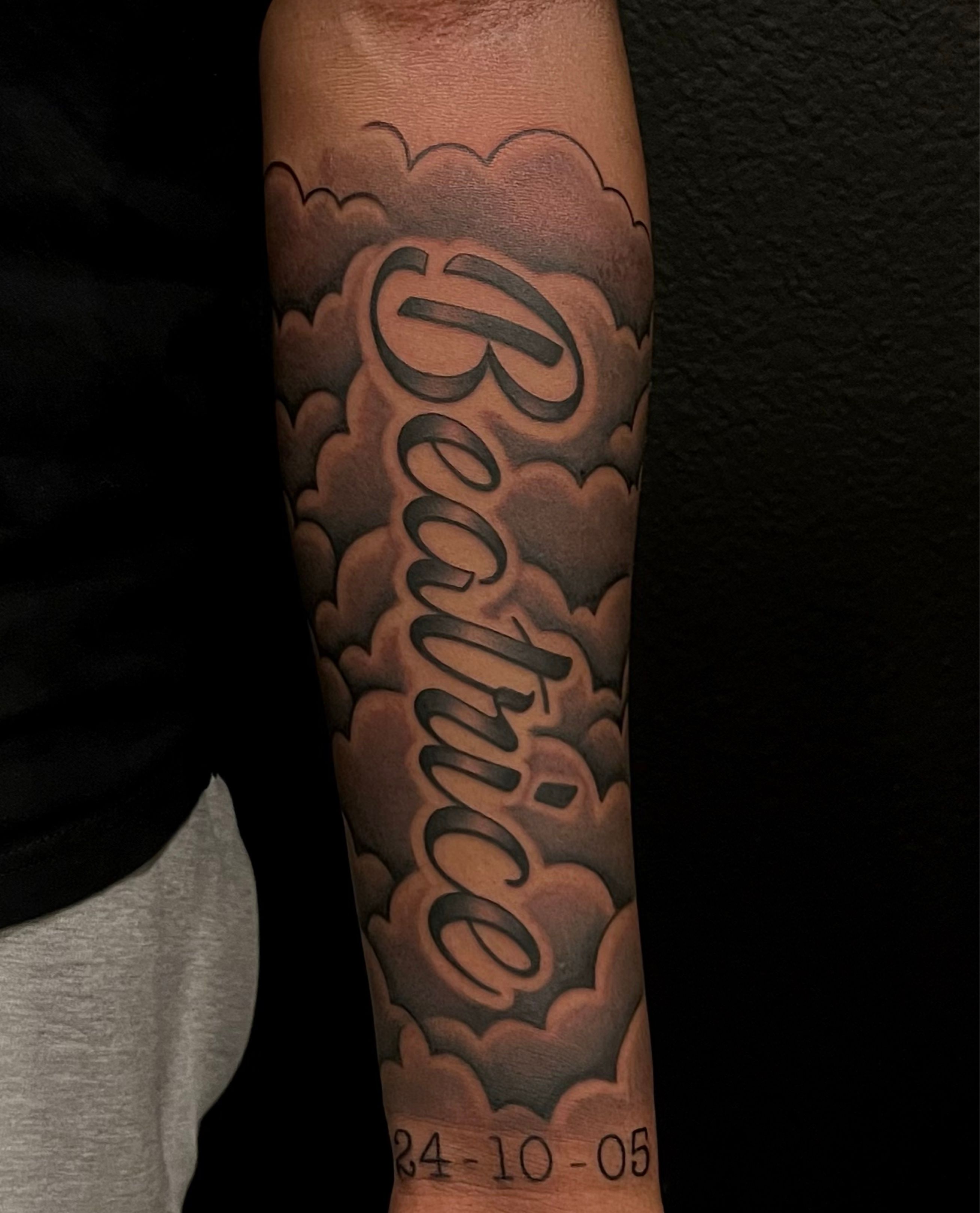 Tattoo uploaded by Jay • Clients grandmothers name as a memorial piece to  start off a sleeve • Tattoodo