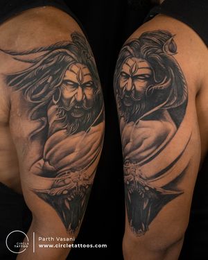 Shiva Tattoo done by Parth Vasani at Circle Tattoo