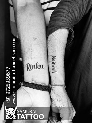Rinku name tattoo |Nainesh name tattoo |Couple tattoo |Tattoo for couples