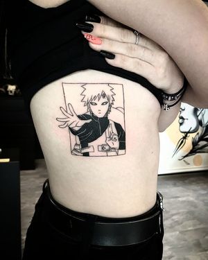 Tatuaj alb-negru cu anime A Touch Of Ink