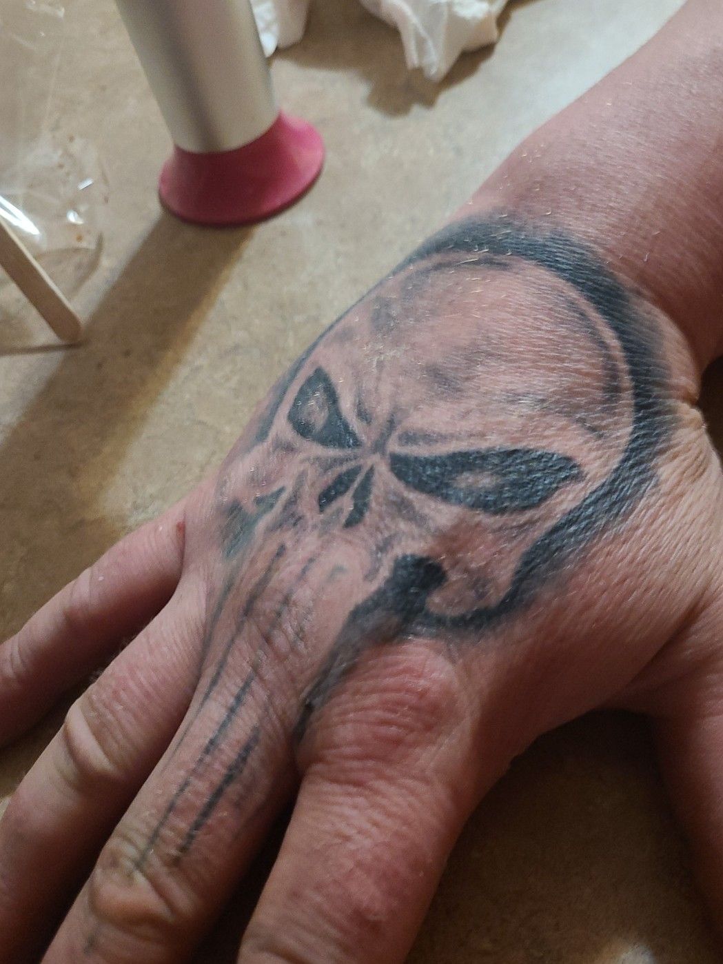 My first tattoo punisher skull by Draxman on DeviantArt