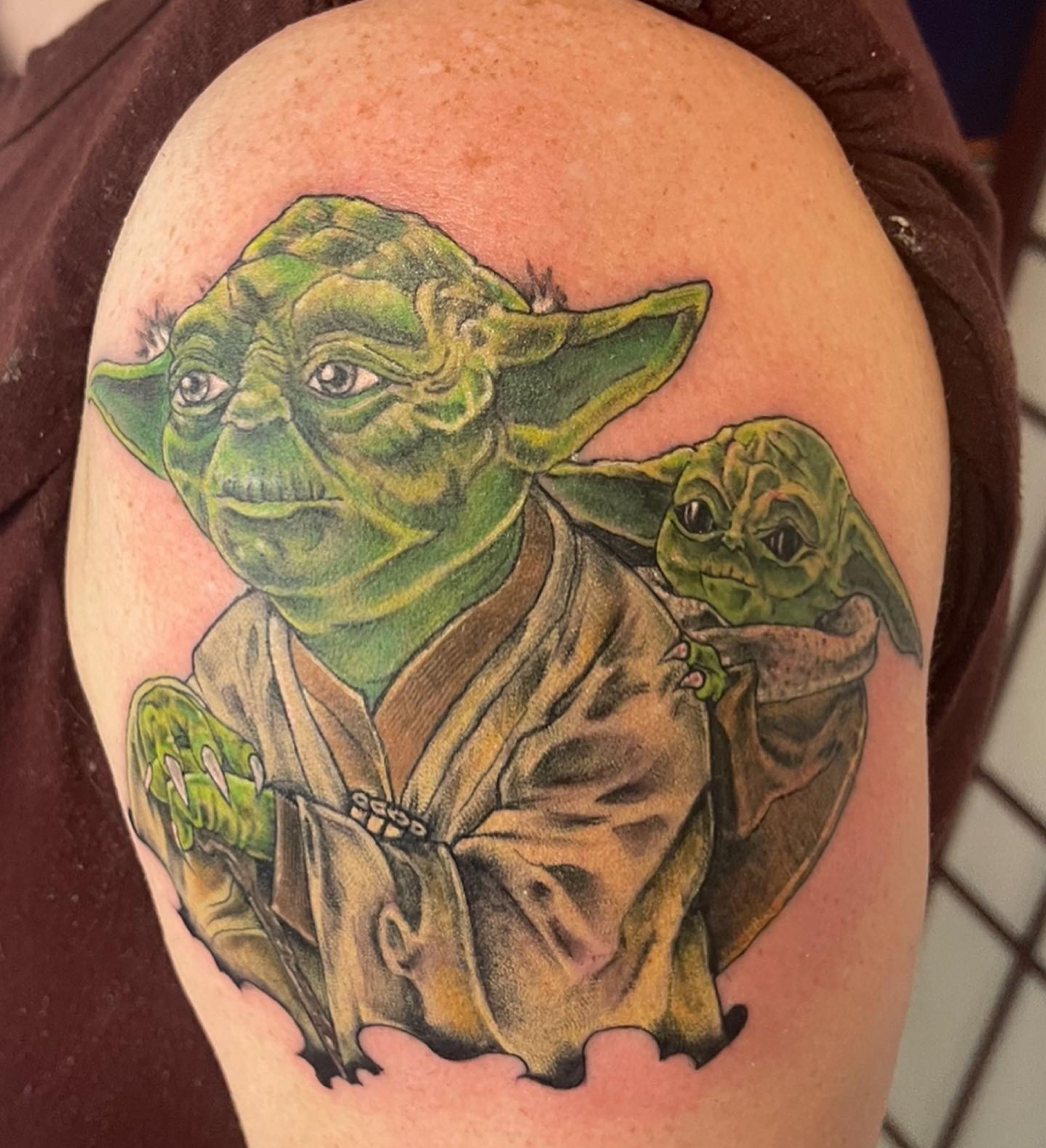 Lilmaster Yoda tattoo by Cristian Carrion | Photo 27832