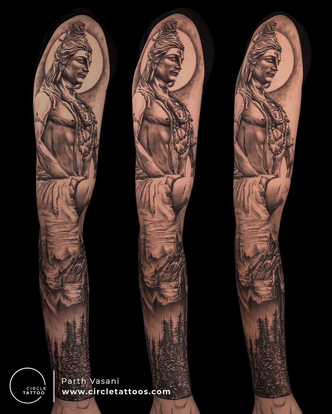 Lord Shiva Cover Up Tattoo on Arm - Ace Tattooz