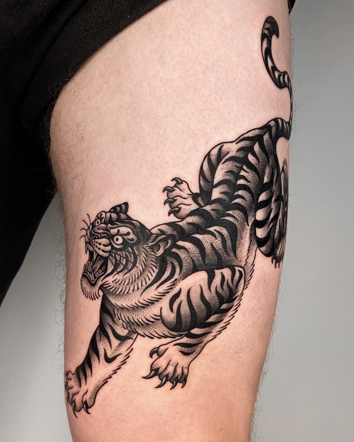 Tattoo uploaded by illson • Tiger on thigh • Tattoodo