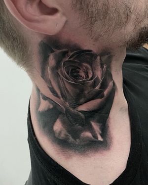Rose on the neck for Tom by @corycooktattoo #tattoo #tattooist #tattooing #tattooartist #art #artist #artoninstagram #instagram #tattoouk #bristol #blackandgrey #realism #realistictattoo #blackandgreytattoo #armtattoo #tattooideas #rose #roses #rosetattoo #rosetattoos #roseart #rosesart #flower #flowertattoo #flowersofinstagram #neck #necktattoo #stencilanchored #stencilart #stencilstuff