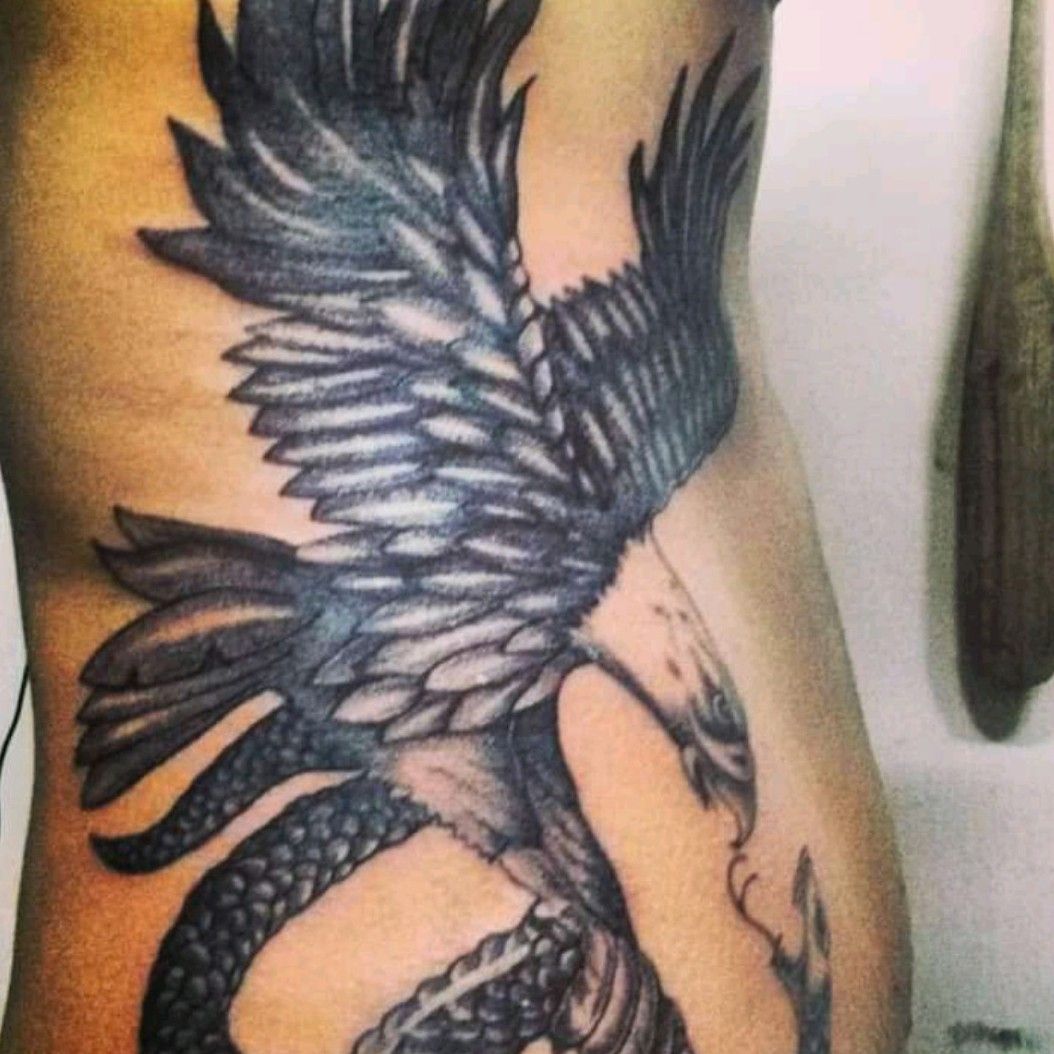 Tattoo uploaded by TKY23 • Aguila y serpiente el bien y el mal.... •  Tattoodo