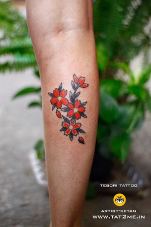 sakura tattoo Tebori tattoo