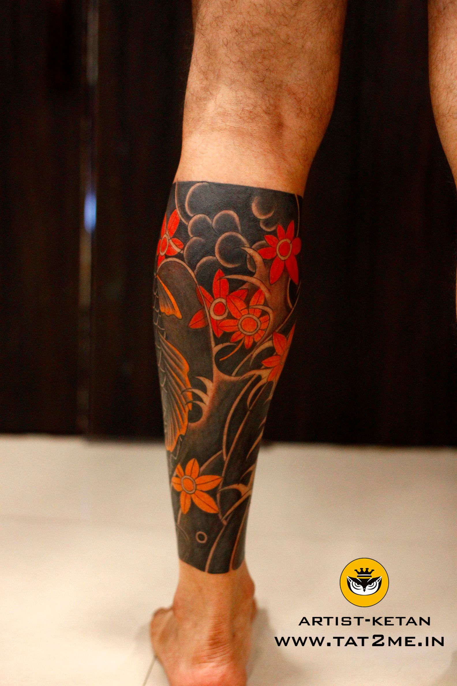 Japanese Leg Tattoo Inspiration