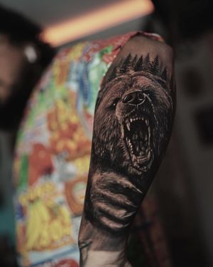 #greezlyBear   #tattoo #tattoodo #blackandgrey 