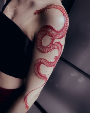 Red Arm & Shoulder Dragon