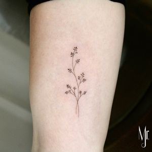 Tiny branch fineline tattoo by mr.j 