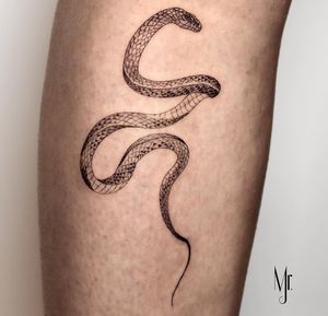 Snake fineline tattoo by mr.j 