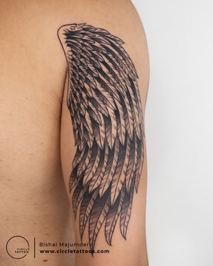 Wings tattoo done by Bishal Majumder at Circle Tattoo