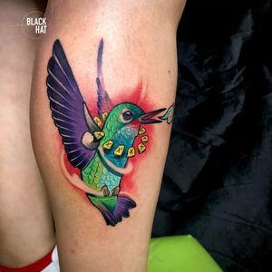 Emmanuel brings his own unique style to Black Hat Tattoo and we love to see it!🐦 Check our Emmanuel's highlight to see more of his work! @shaman_tattooer #BlackHatDublin #tttism #tattoo #tattoodublin #Dublin #Ireland #dublintattooartist #tattooartistdublin #blackink #dublintattoo #tattoopiece #inked #bodyart #inkedup #cartoontattoo #colourtattoo