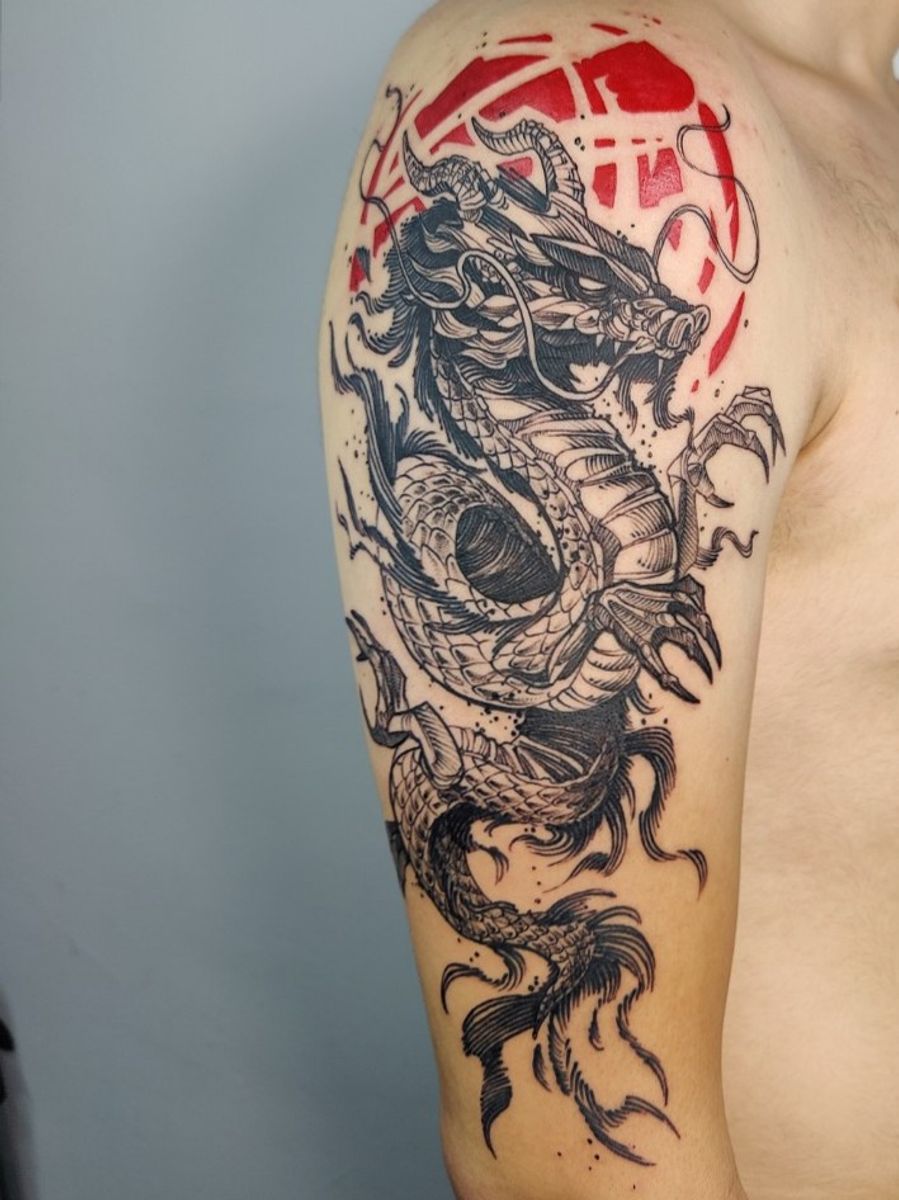 Tattoo Uploaded By Emil Schultze • Chinese Dragon • Tattoodo