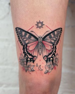 Butterfly Tattoo by Galen Bryce Tattoo #butterflytattoo 