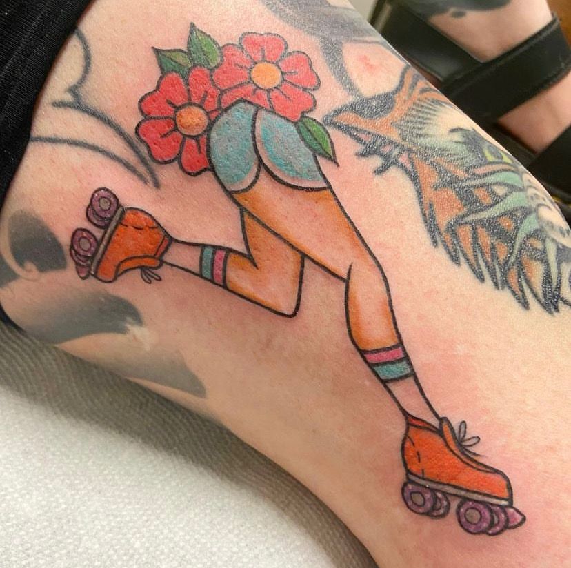 These Rollerblade and Inline Skate Tattoos Give Off Pure 90s Vibes  The  Tattooed Archivist