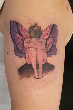 #woman#angel#coloredtattoo#tattoo#tattooinspiration#pink#violet