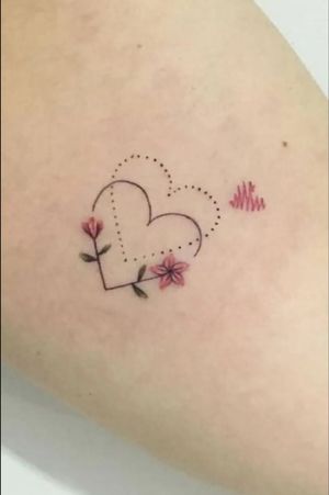 double heart tattoo