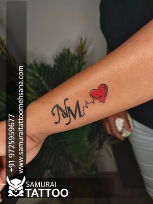 Tattoo uploaded by Vipul Chaudhary • Nm logo tattoo |Nm tattoo |Nm tattoo  design |NM font tattoo |Nm tattoo ideas • Tattoodo