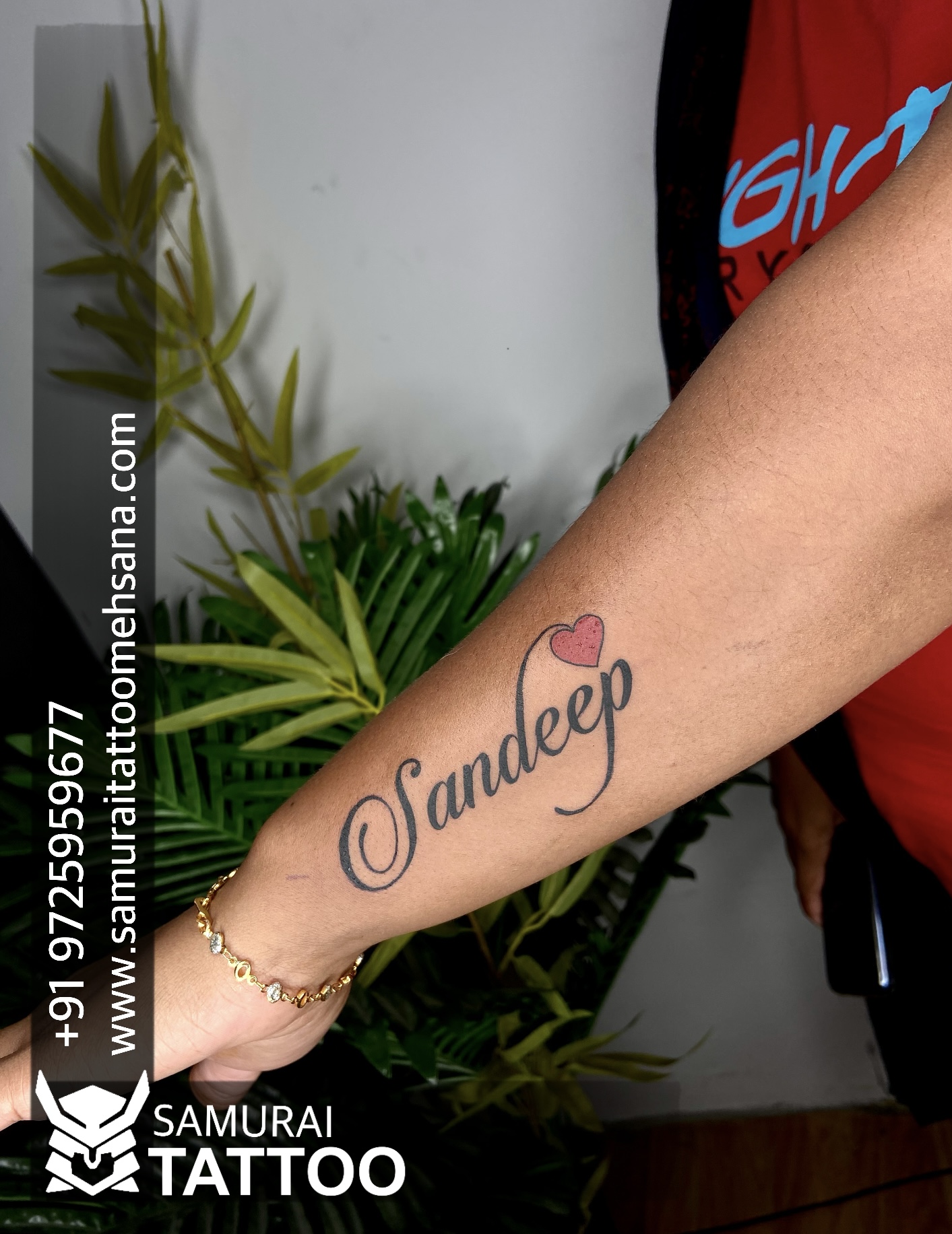 The name of a person is the  Akshay KotianTattoo Artist  Facebook