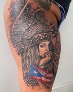 Native American Woman Tattoo