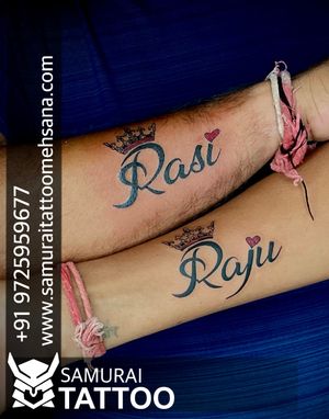 Rasi name tattoo |Raju name tattoo |Couple tattoo 