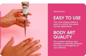 Henna ConeReady-to-use, freshly-made, totally-organic henna cones made of premium, body art quality henna paste. Ensure you get only organic, all-natural paste that is safe to use on your skin while creating beautiful henna tattoos.https://mihenna.com/products/henna-cone