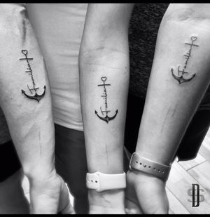 Anchor Matching Tattoos for a family 