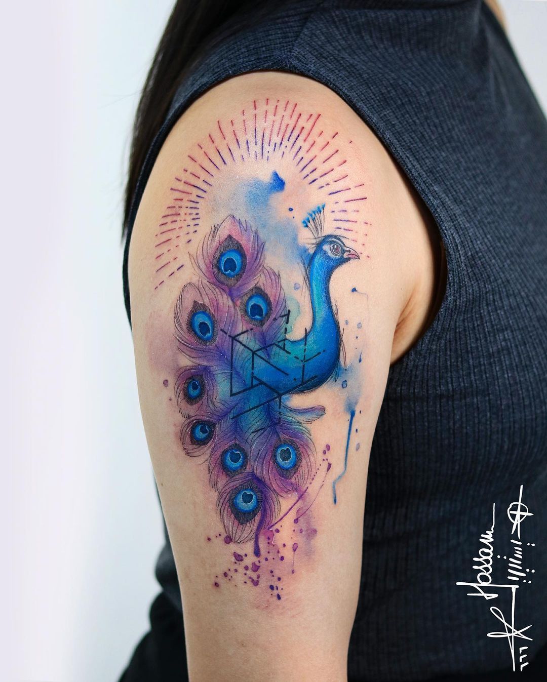 Details more than 143 watercolor peacock tattoo super hot