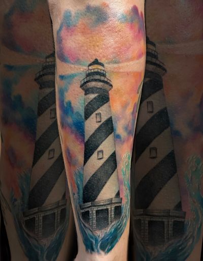 Watercolor Lighthouse #watercolor #lighthouse #color